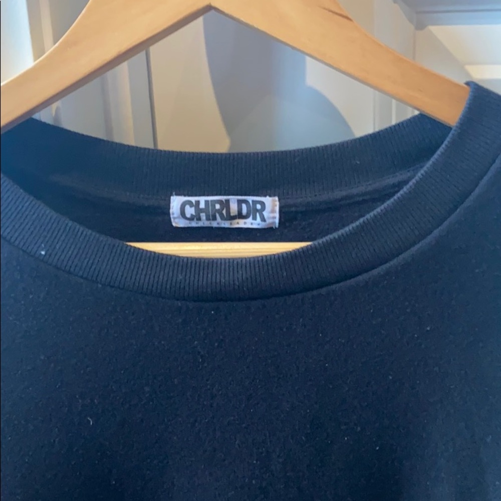 CHRLDR Tuxedo star black slip sweatshirt - Picture 5 of 7